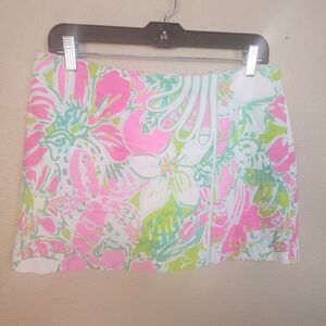 Lilly Pulitzer Don't Give A Cluck Jasmine Skort Size 8 (5914)
